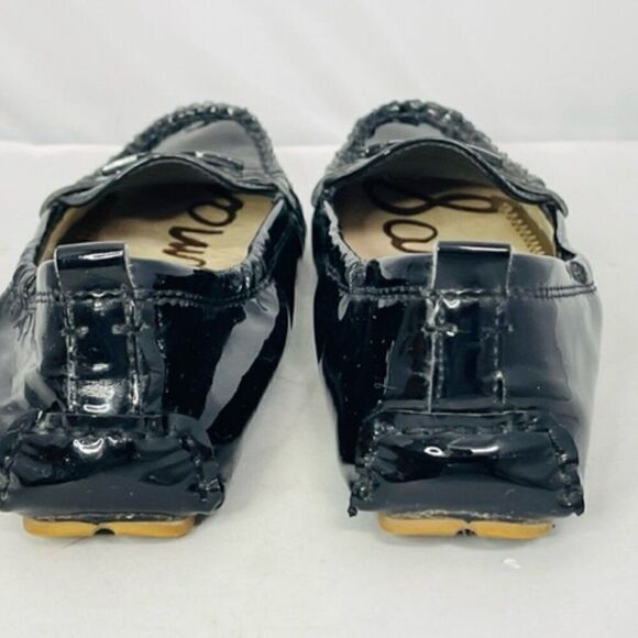 Sam Edelman Farrell Black Patent Leather Driving Moccasin Loafers 6 M Very Good - Picture 4 of 11
